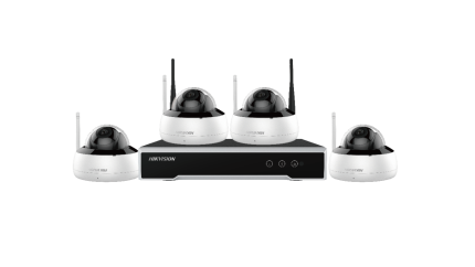 هيكفيجن واي فاي كاميرا كيت-4 دوم + 4 قناة نفر + 1 تيرا بايت HDD